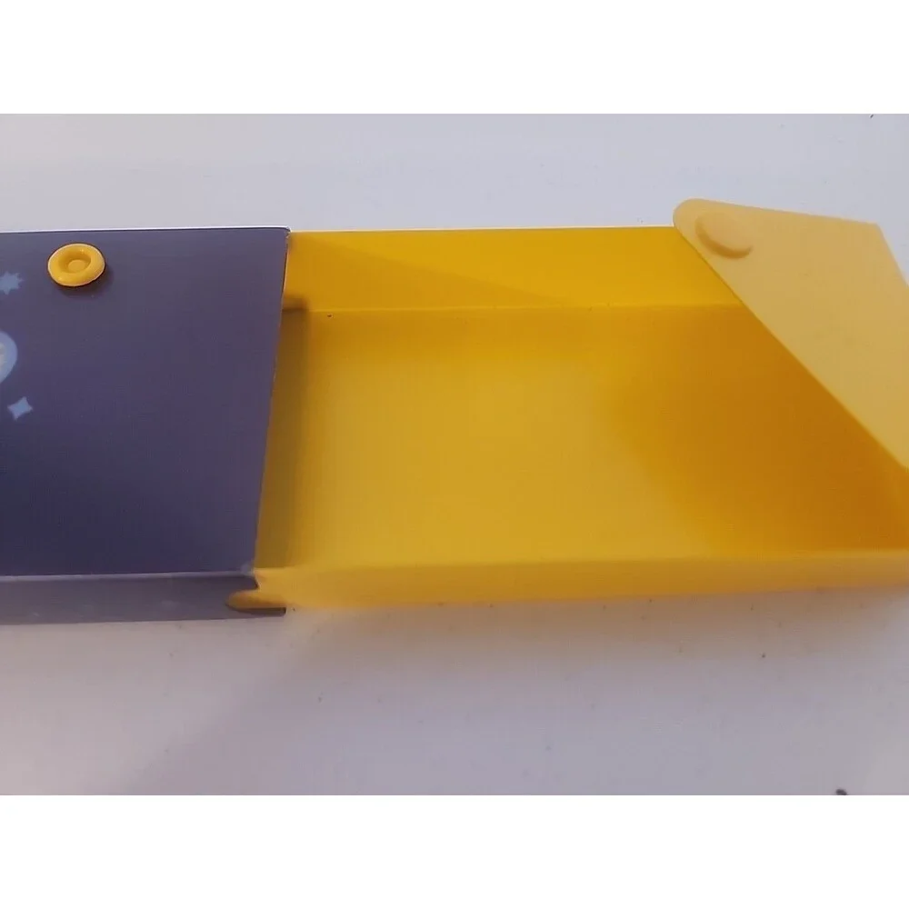 New With Tags DC Batman Yellow Plastic Pencil Case With Snap Closure Cartoon